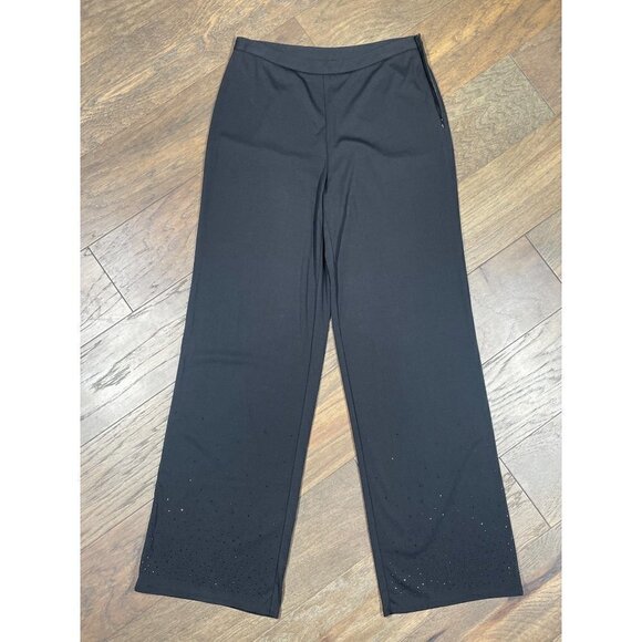 ANN TAYLOR Sequin Embellished Dress Pants Black Size 6 EUC - Picture 2 of 5